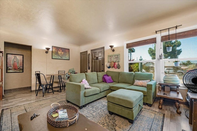 4832 E Illinois Ave, Fresno, CA 93727 - living area with wood finished floors and healthy amount of natural light