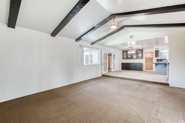 1580 Armstrong Ave, Clovis, CA 93611 - unfurnished living room with a ceiling fan and light carpet
