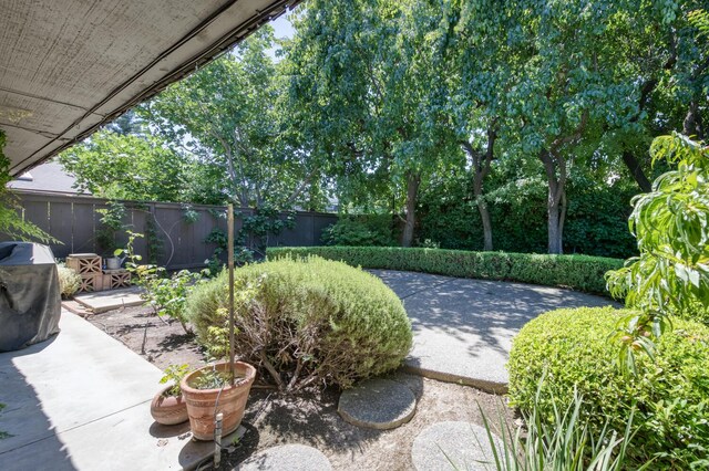 5039 N Van Ness Blvd, Fresno, CA 93711 - fenced backyard with a patio area