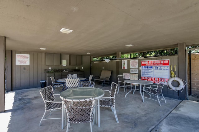 5039 N Van Ness Blvd, Fresno, CA 93711 - view of patio / terrace featuring outdoor dining space and a sink