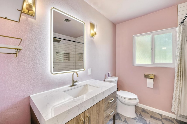 4611 N Safford Ave, Fresno, CA 93704 - bathroom with vanity and a shower with curtain