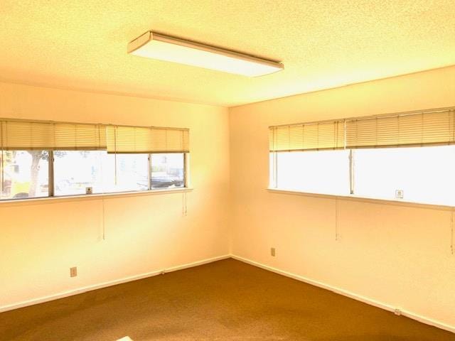 4902 E Townsend Ave, Fresno, CA 93727 - spare room with a textured ceiling and dark colored carpet