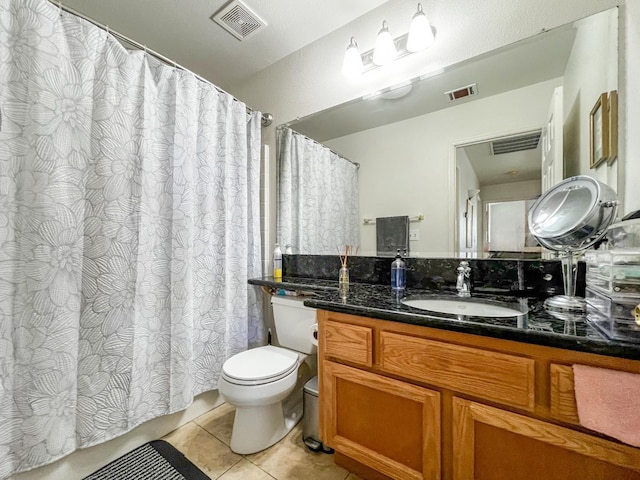 2518 Keats Ave, Fresno, CA 93611 - full bath featuring tile patterned floors, vanity, and a shower with shower curtain