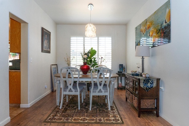 2518 Keats Ave, Fresno, CA 93611 - dining room with wood finished floors and a chandelier