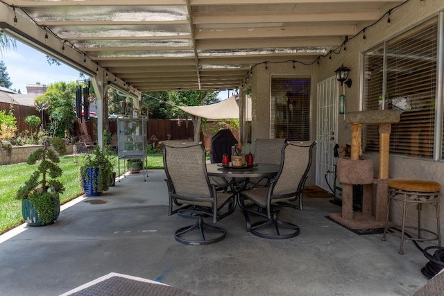 2518 Keats Ave, Fresno, CA 93611 - fenced backyard featuring outdoor dining area and a patio