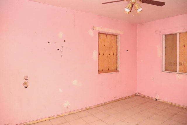 2413 S Sierra Vista Ave, Fresno, CA 93725 - spare room featuring a ceiling fan and light floors