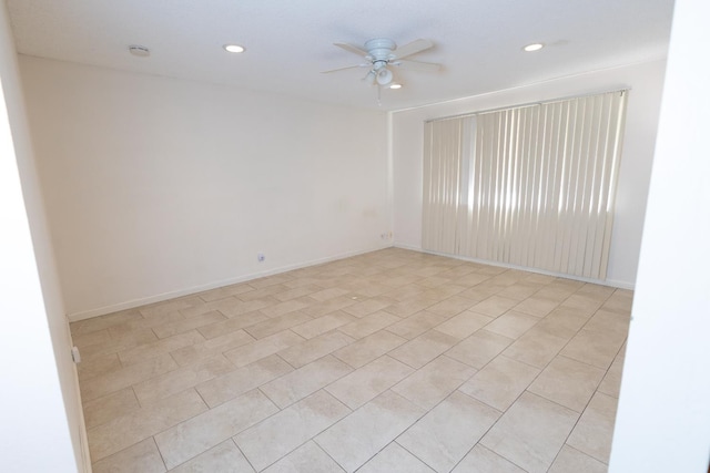 2739 Fine Ave, Clovis, CA 93612 - empty room with ceiling fan and recessed lighting