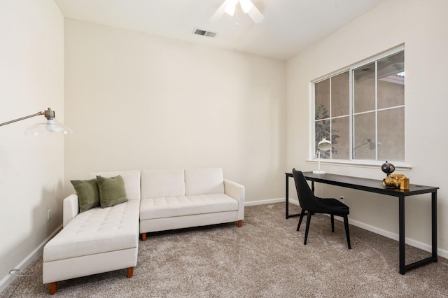 9416 N Jade Ave, Fresno, CA 93720 - carpeted office featuring ceiling fan and baseboards