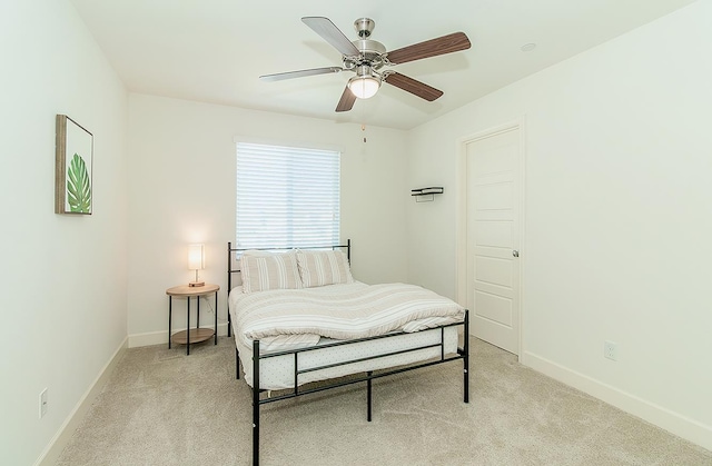 463 Mesa Dr S, Madera, CA 93636 - bedroom with light carpet and a ceiling fan