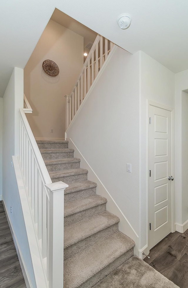 463 Mesa Dr S, Madera, CA 93636 - stairs featuring wood finished floors and baseboards