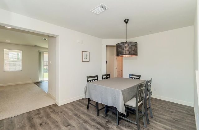 463 Mesa Dr S, Madera, CA 93636 - dining area with dark wood-style floors and baseboards