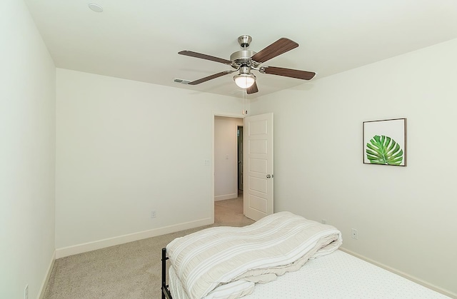 463 Mesa Dr S, Madera, CA 93636 - bedroom with light carpet and a ceiling fan