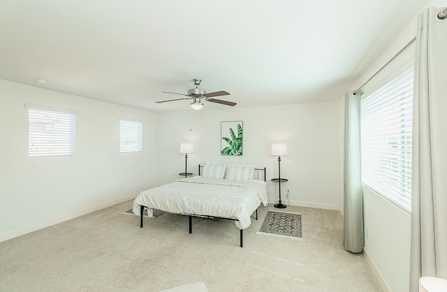463 Mesa Dr S, Madera, CA 93636 - bedroom featuring ceiling fan and light carpet