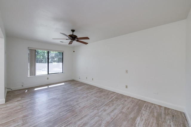 6328 N Benedict Ave, Fresno, CA 93711 - empty room with ceiling fan and light wood-type flooring