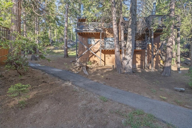 40607 Mill Run Ln Unit 72, Shaver Lake, CA 93664 - view of front of house with a wooden deck