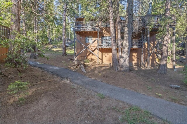 40607 Mill Run Ln Unit 72, Shaver Lake, CA 93664 - view of front of house with a wooden deck