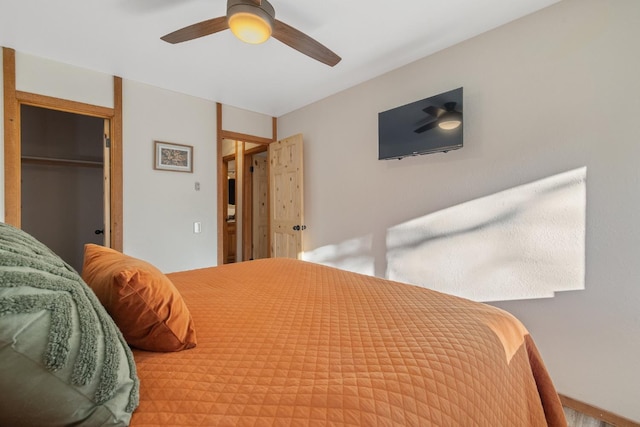 40607 Mill Run Ln Unit 72, Shaver Lake, CA 93664 - bedroom featuring ceiling fan and a closet