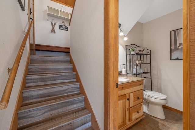 40607 Mill Run Ln Unit 72, Shaver Lake, CA 93664 - stairs featuring lofted ceiling