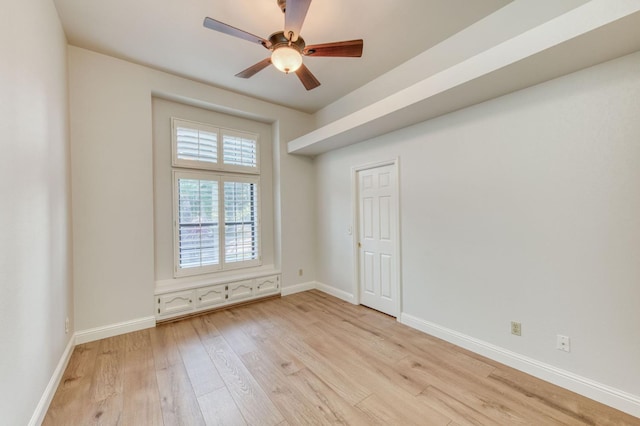 7334 N Geraldine Ave, Fresno, CA 93711 - spare room featuring light wood-style floors and ceiling fan