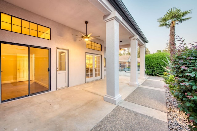 7334 N Geraldine Ave, Fresno, CA 93711 - view of patio / terrace featuring ceiling fan