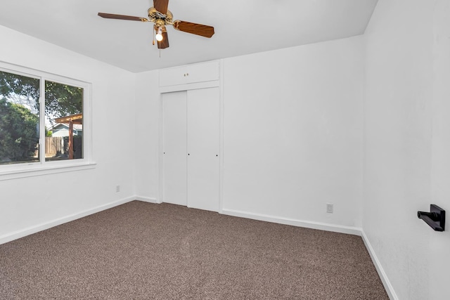 4759 E Vassar Ave, Fresno, CA 93703 - unfurnished bedroom with carpet floors, a closet, and ceiling fan