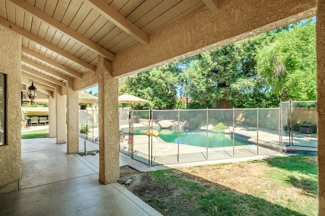 7671 N Ricewood Ave, Fresno, CA 93711 - view of swimming pool featuring a patio area and a fenced backyard