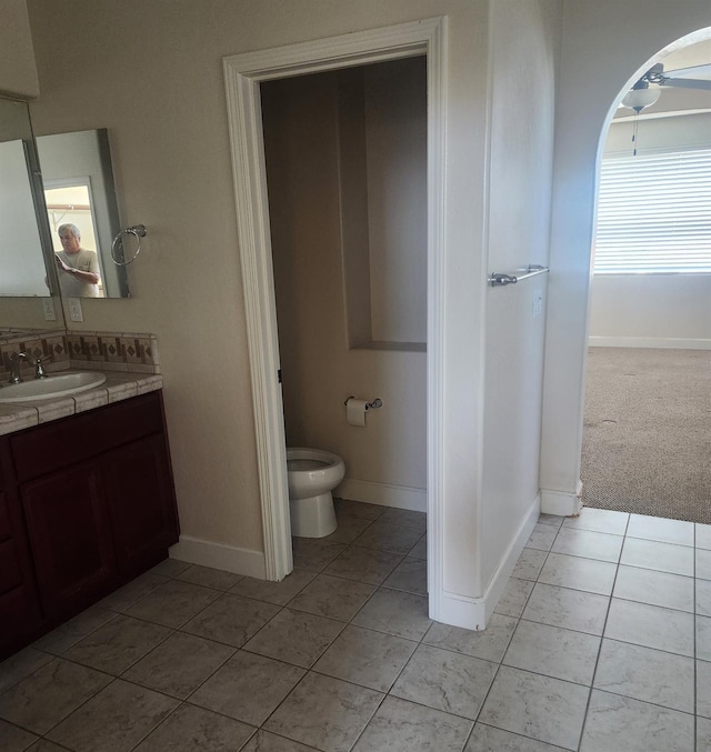 3310 N Jason Ave, Fresno, CA 93737 - bathroom with vanity and tile patterned floors