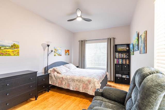 2322 E Revere Rd, Fresno, CA 93720 - bedroom with light wood-style floors and ceiling fan