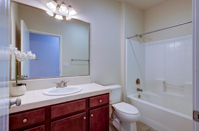 3669 N Clover Ave, Fresno, CA 93727 - full bath with vanity, shower / tub combination, and tile patterned floors