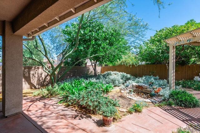 5822 E Booker Ave, Fresno, CA 93727 - fenced backyard featuring a patio and a pergola