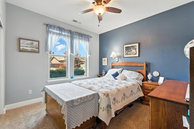 5822 E Booker Ave, Fresno, CA 93727 - bedroom featuring carpet and ceiling fan