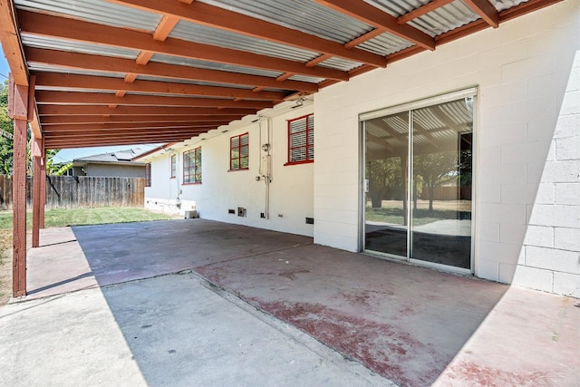 3677 N Thesta St, Fresno, CA 93726 - view of patio / terrace featuring an attached carport