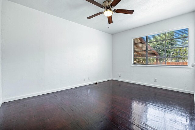 3677 N Thesta St, Fresno, CA 93726 - unfurnished room with hardwood / wood-style floors and ceiling fan