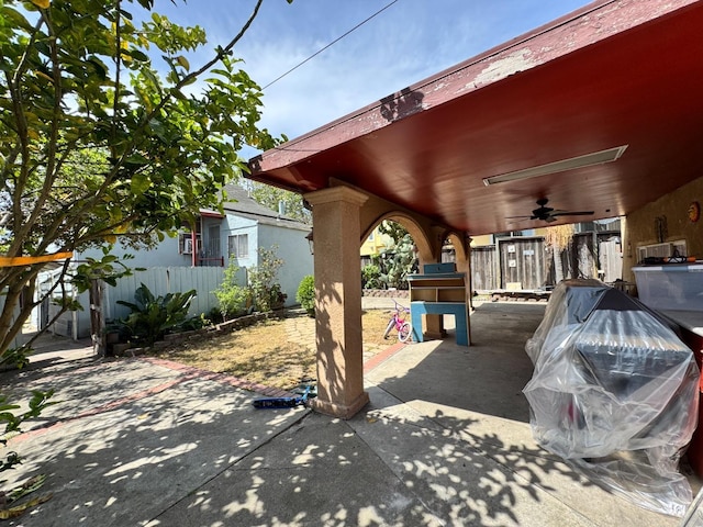 1925 E 15th, Oakland, CA 94606 - view of patio / terrace with a ceiling fan