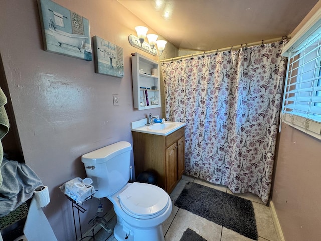 1925 E 15th, Oakland, CA 94606 - bathroom featuring vanity, a shower with curtain, and tile patterned floors