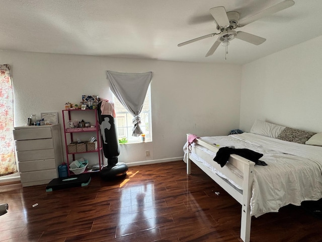 1925 E 15th, Oakland, CA 94606 - bedroom with wood finished floors and a ceiling fan