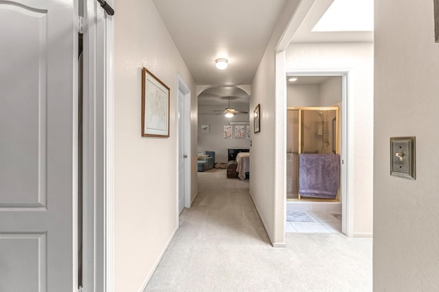 1785 E Portland Ave, Fresno, CA 93720 - hallway with light colored carpet and an office area