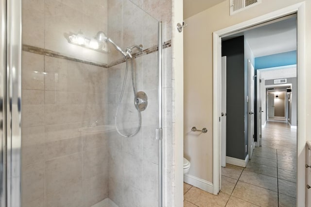 6052 N Spalding Ave, Fresno, CA 93710 - bathroom with a stall shower and tile patterned floors