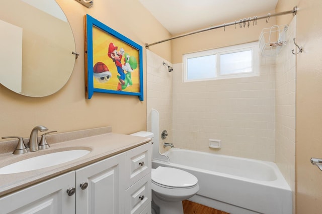9938 N Canyon Creek Ln, Fresno, CA 93730 - bathroom with vanity and bathtub / shower combination