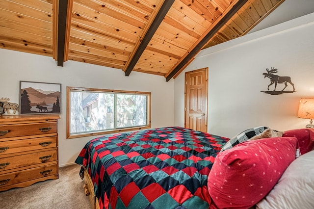 41798 Saddleback Rd, Shaver Lake, CA 93664 - carpeted bedroom with wooden ceiling