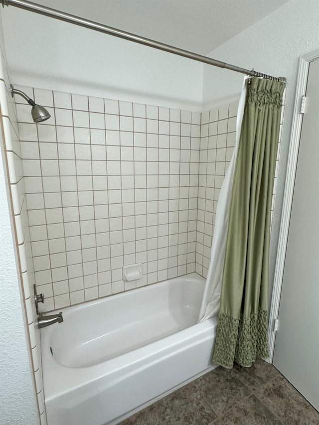 650 N Burgan Ave, Fresno, CA 93727 - full bath with shower / bathtub combination with curtain and tile patterned flooring