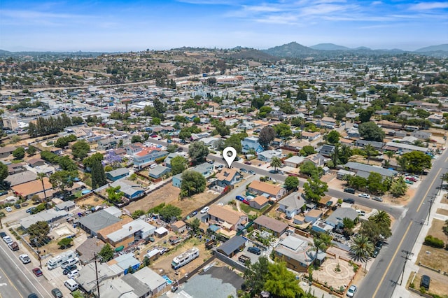 3144 Vista Ave, San Diego, CA 91945 - aerial view of property and surrounding area featuring mountains and nearby suburban area