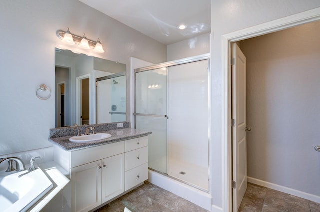 1072 Soledad Ave, Clovis, CA 93619 - full bath with a shower stall, vanity, and a garden tub