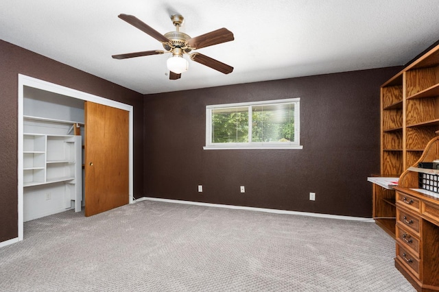 4760 N Rowell Ave, Fresno, CA 93726 - unfurnished bedroom with carpet floors, a closet, and ceiling fan
