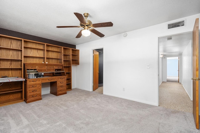 4760 N Rowell Ave, Fresno, CA 93726 - unfurnished office featuring ceiling fan and light colored carpet
