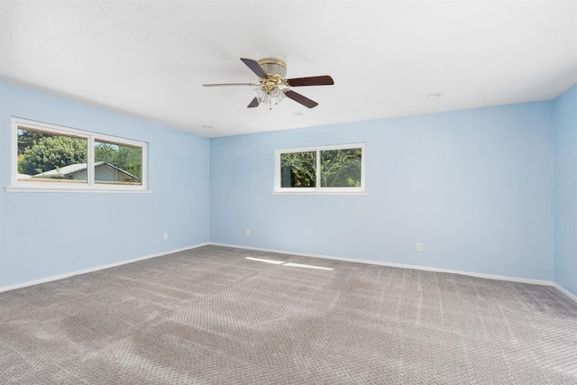 4760 N Rowell Ave, Fresno, CA 93726 - carpeted spare room with a ceiling fan and baseboards