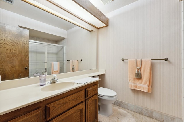 1059 E Fallbrook Ave, Fresno, CA 93720 - full bathroom featuring vanity and a tile shower