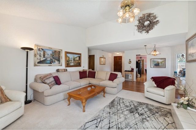 1059 E Fallbrook Ave, Fresno, CA 93720 - living area featuring high vaulted ceiling and ceiling fan