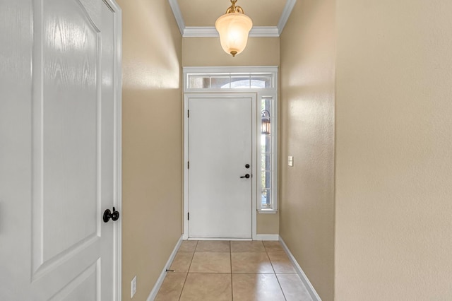 2663 E Spice Way, Fresno, CA 93720 - foyer entrance with crown molding and light tile patterned flooring