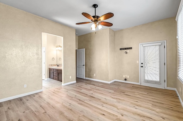 2663 E Spice Way, Fresno, CA 93720 - spare room featuring a ceiling fan and light wood finished floors